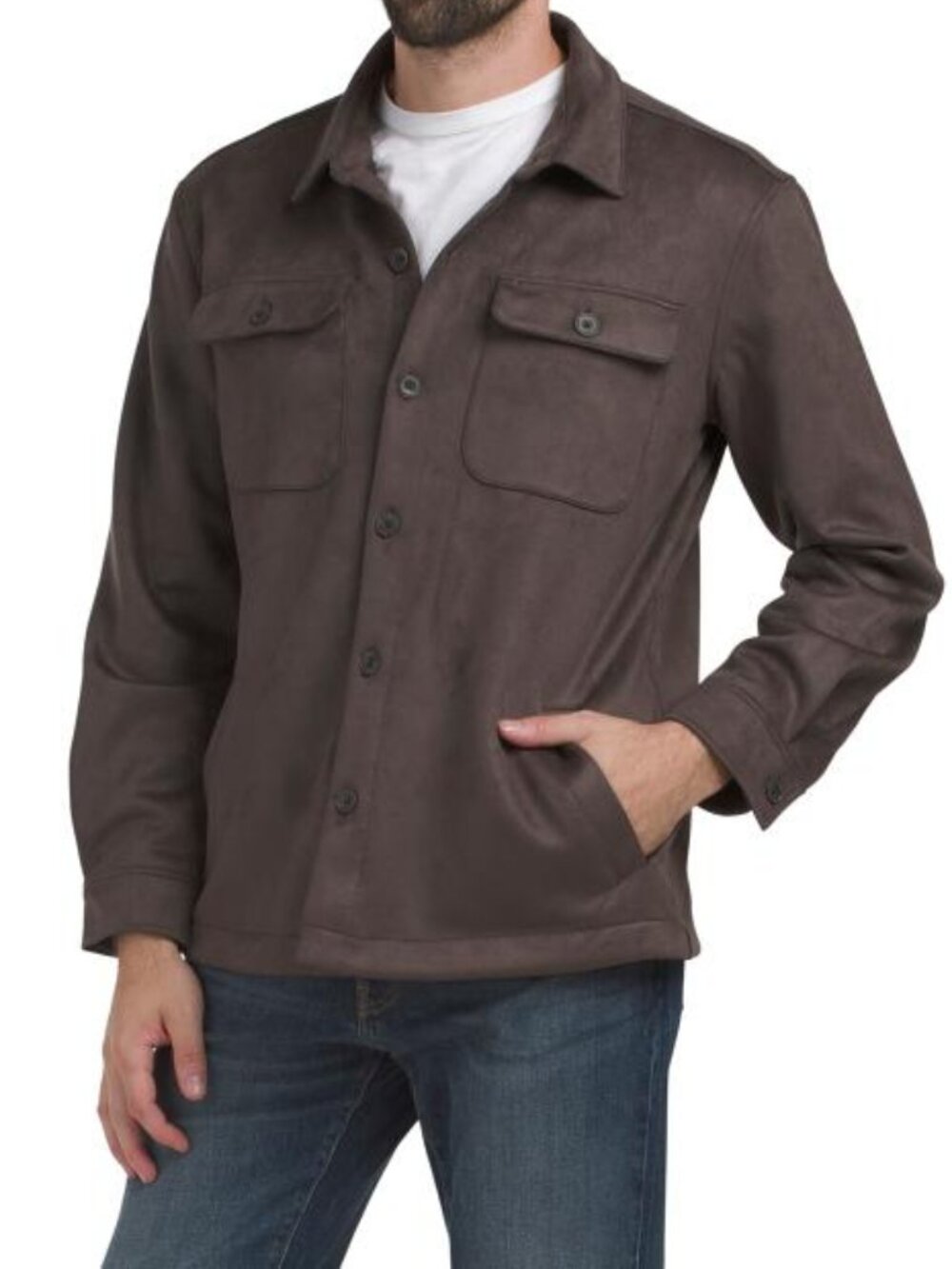 MARCONI Faux Suede Shacket